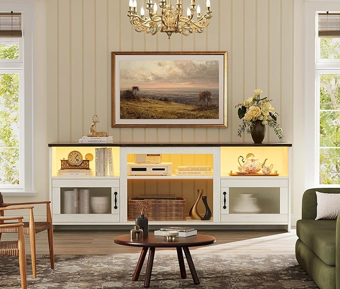 PRAISUN TV Stand for 60 Inch TV, TV Console Cabinet - Image 8