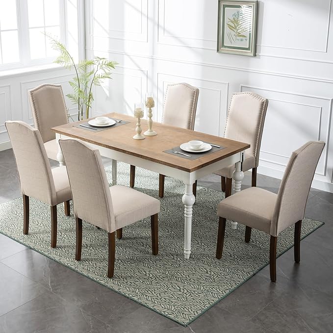 Stylish Upholstered Parsons Dining Chair Kitchen - Image 4