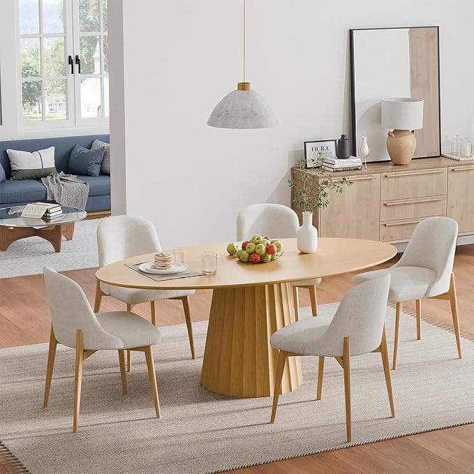 Casaphoria 67" Oval Dining Table, Modern Wood Kitchen Table - Image 3