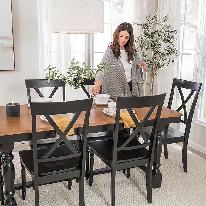 Bush Furniture Rectangular Dining Table, 67 inch Squire Trestle, Farmhouse Decor - Image 3