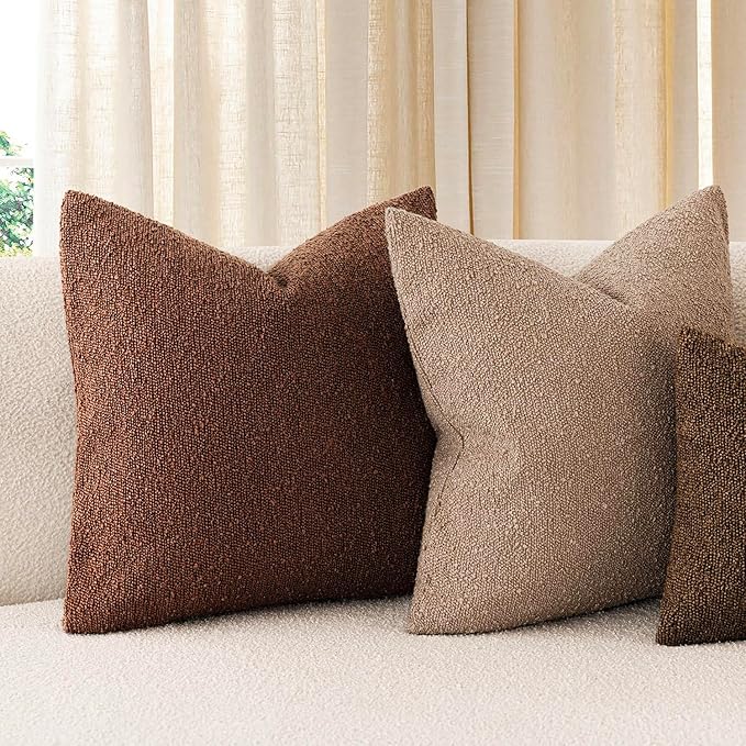 Foindtower Set of 2, Decorative Textured Boucle Throw Pillow Covers Accent - Image 6