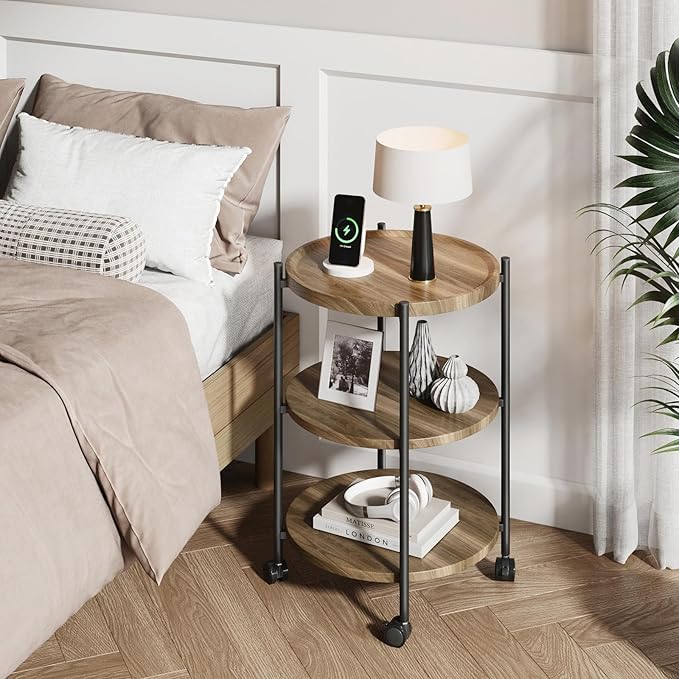 Side Table, 3-Tier Modern End Table - Image 6