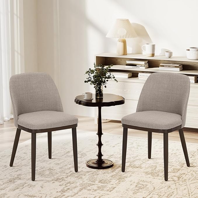 COLAMY Upholstered Dining Chairs Set of 2, Modern Kitchen Chairs by COLAMYINC