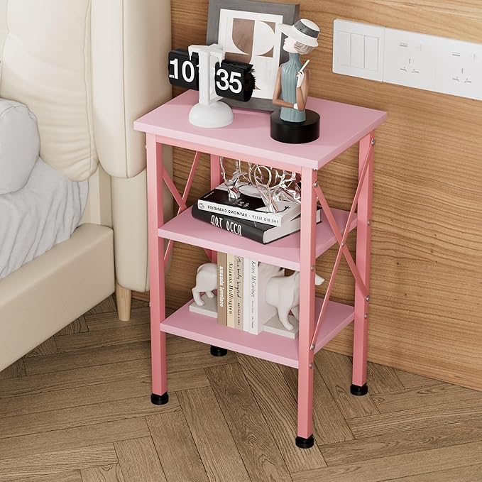 VECELO Modern Nightstands X-Design Side End Table Night Stand - Image 6