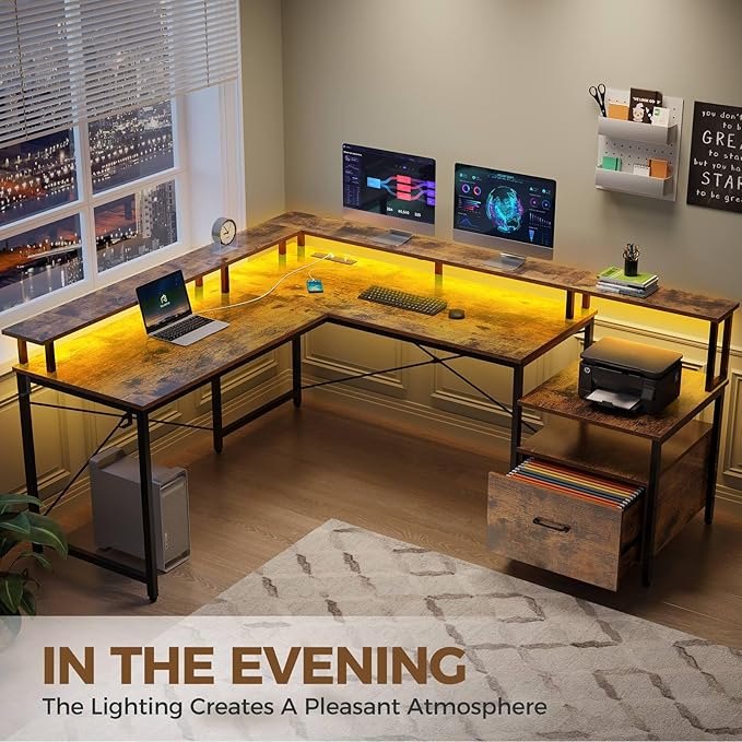 Rolanstar L Shaped Gaming Desk - Image 7