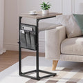 Vagusicc C Shaped End Table, Adjustable Height Small Couch Side Table, Laptop by Vagusicc