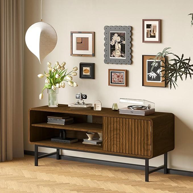 TV Stand, Mid Century Modern Entertainment Center - Image 7