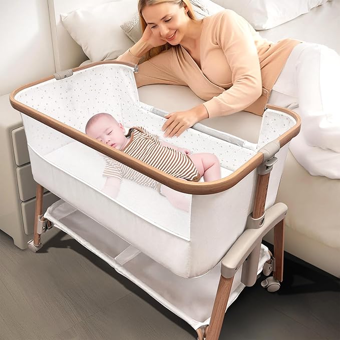 Baby Bassinet Bedside Sleeper, Portable Crib by MotherlyHaven