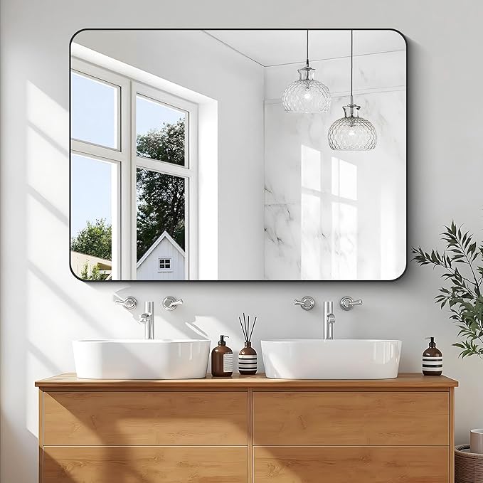 KOCUUY 36"x48" Large Rectangle Vanity Mirror, Modern Design of Upgraded - Image 2