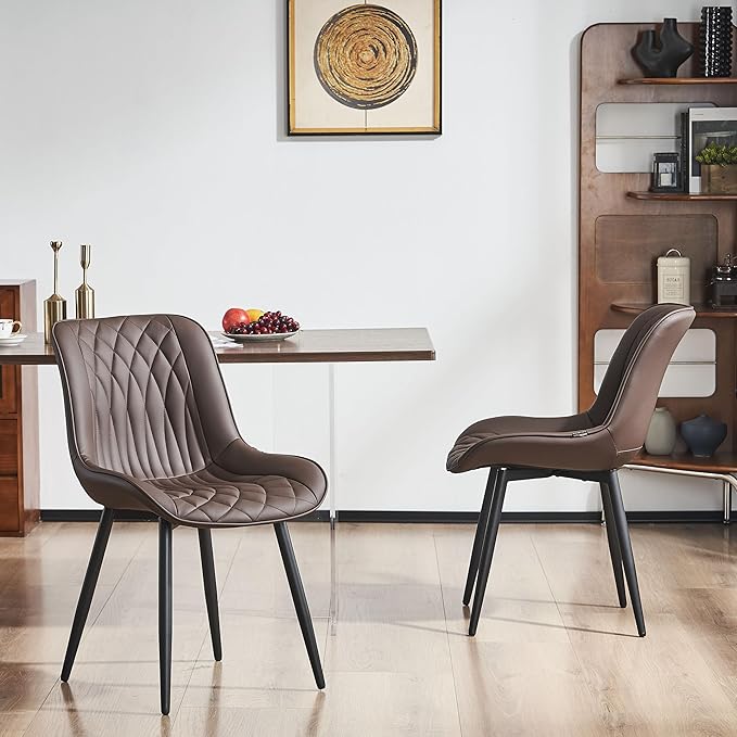 YOUNIKE Brown Dining Chairs Set of 2 by YOUNIKE