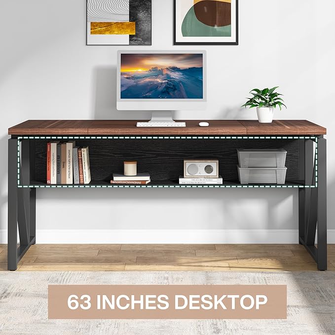 Tribesigns L Shaped Desk with Drawer Cabinet, 2 Piece Home Office Furniture - Image 7