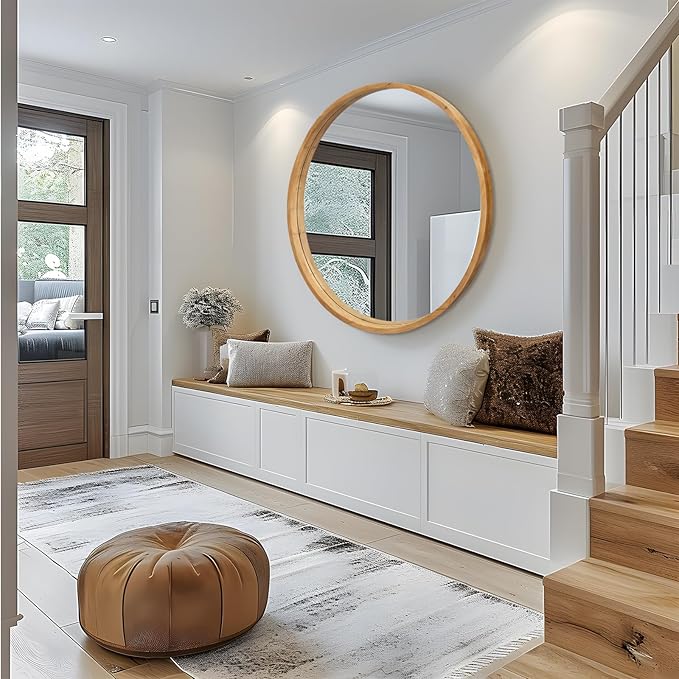 36" Bathroom Mirror, Round Wall Mirror - Image 7
