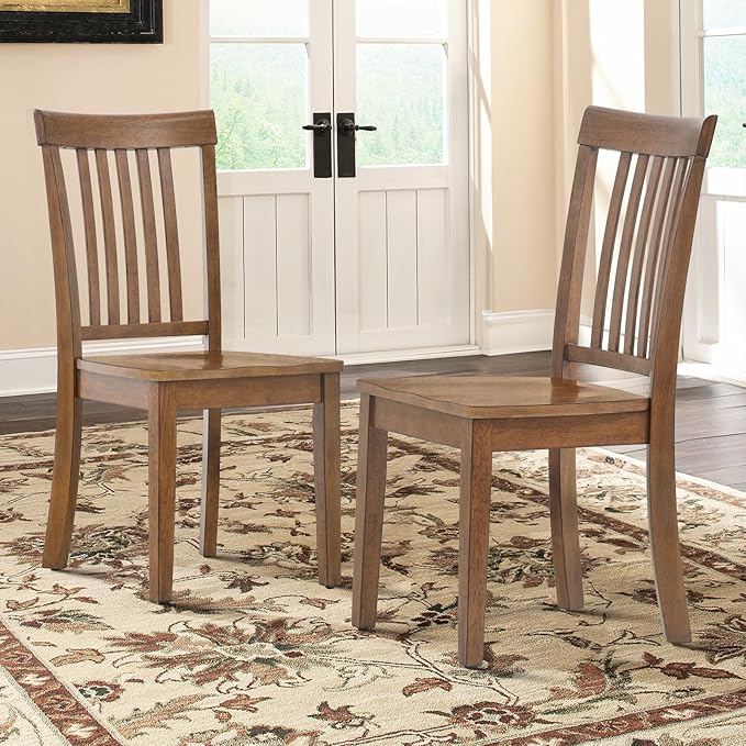 COLAMY Wooden Dining Chairs Set of 4, Solid Rubberwood Kitchen & Dining Room - Image 6