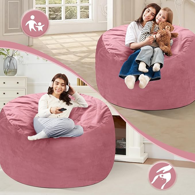 Homguava 4 FT Bean Bag Chair: 4' Bean Bags - Image 3