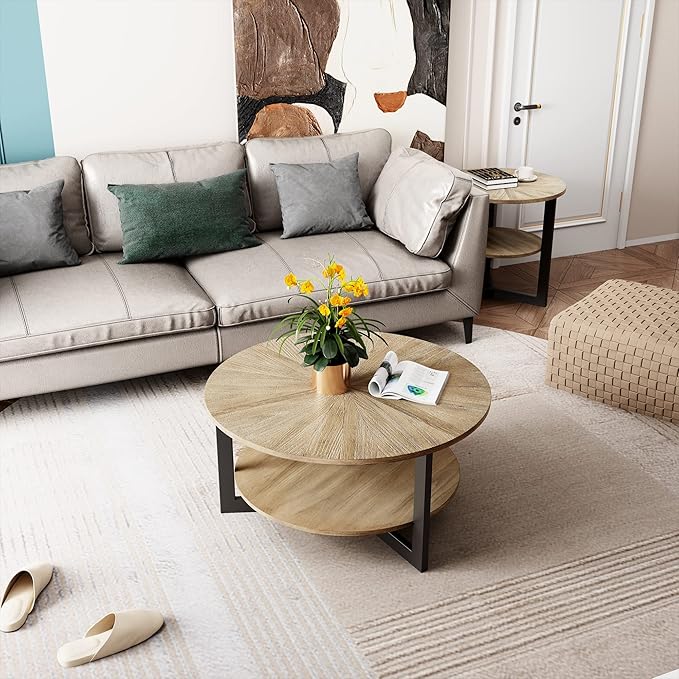 MODERION Round End Table with Storage - Image 8