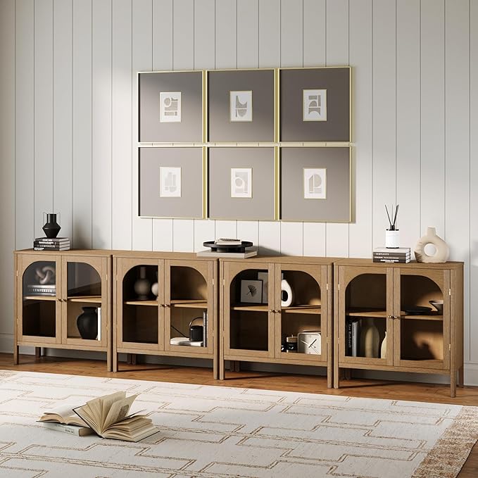 Nathan James Mason TV Stand, Free Standing Accent Sideboard Buffet, Credenza - Image 3