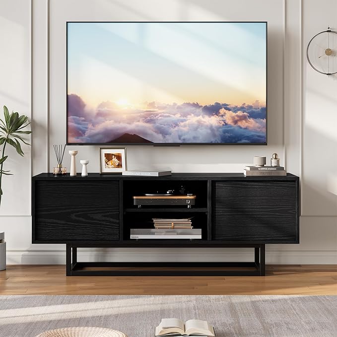 HAIOOU TV Stand for 50 55 Inch TV, Modern TV Console Small Entertainment Center - Image 2