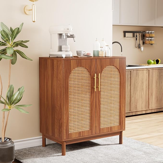 Tribesigns Set of 2 Rattan Sideboard Buffet - Image 6