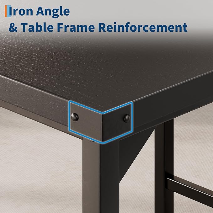 IDEALHOUSE Dining Table Set for 2 w/Counter Height Table & 2 Upholstered Bar - Image 7