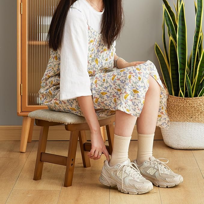 Foot Stool Ottoman Foot Rest Under Desk, Small Stool - Image 9