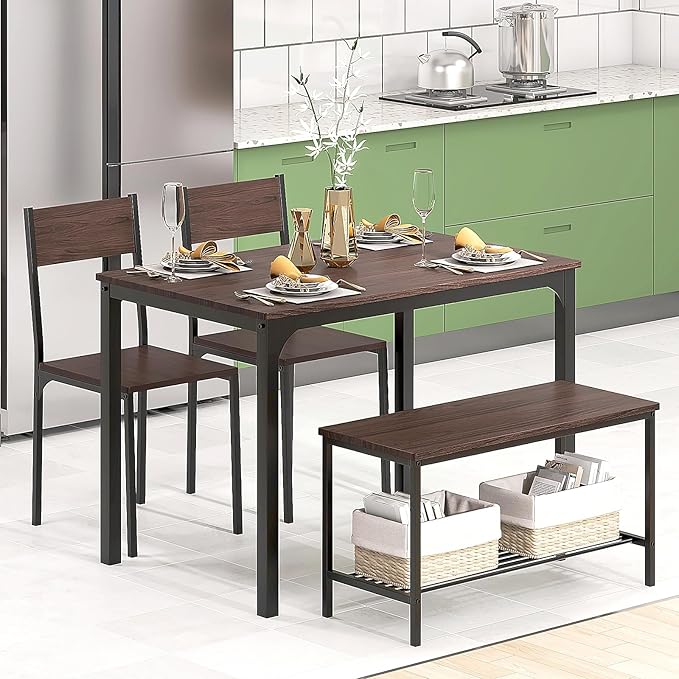 sogesfurniture Table Chairs Set of 4, Dining Table Set - Image 4