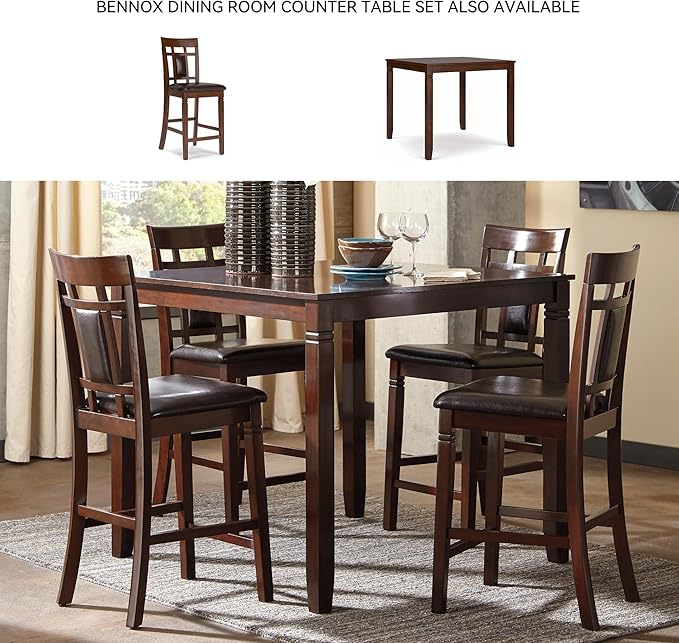 Signature Design by Ashley Bennox Dining Room Set, Includes Table, 4 18" Chairs - Image 5