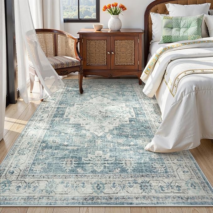 LIVEBOX Bedroom 4x6 Washable Area Rug by LIVEBOX