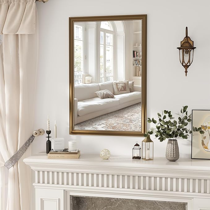 Axeman 32x48 Rectangular Wall Mirror, Decorative Bathroom Mirror, Traditional by Axeman