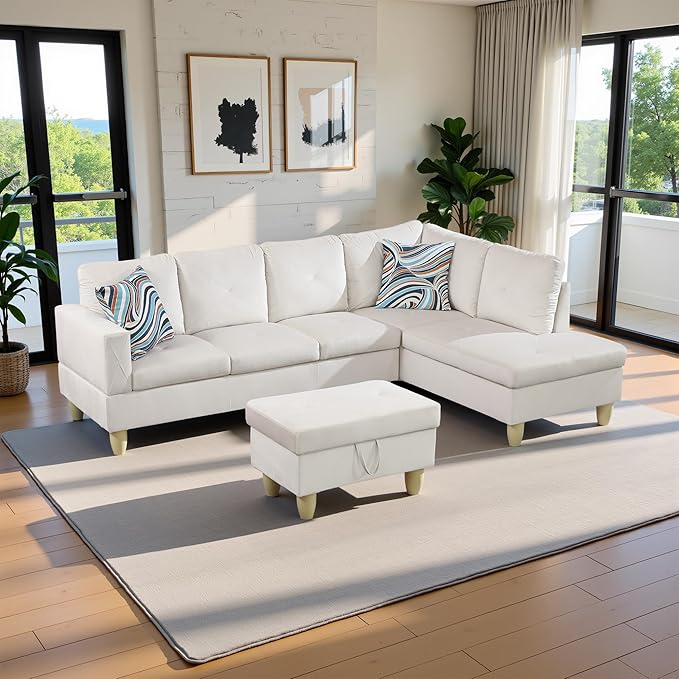 97" Oversized Sectional Couch, L Shaped Couch by LynginsCreativeLife
