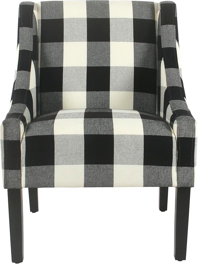 Homepop Home Decor | Upholstered Swoop Arm Accent Chair | Accent Chairs - Image 3