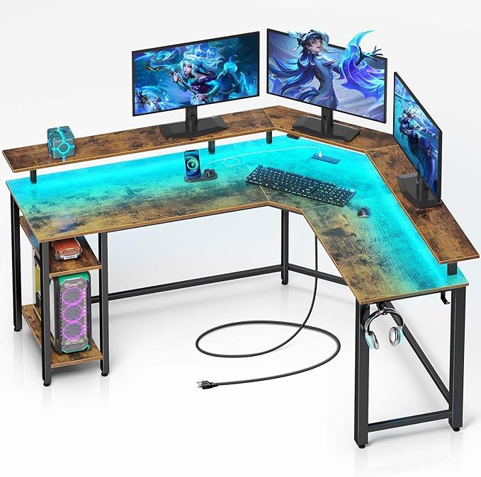Rolanstar L Shaped Gaming Desk by Rolanstar