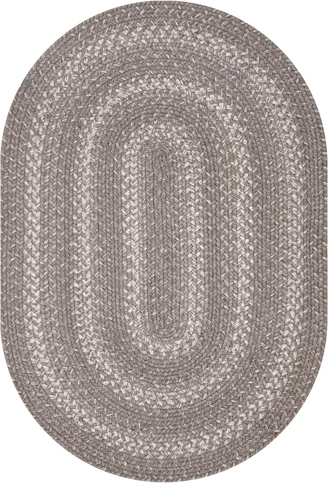 Grey Cloud Jute Braided Oval Rug, 20x30 - Image 9