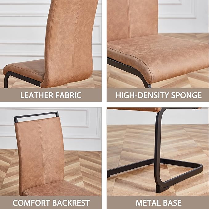 Dining Chairs Set, Kitchen Modern Metal Chairs - Image 5