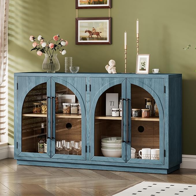 Merax Retro Buffet Sideboard, Wood Storage Cabinet by Merax