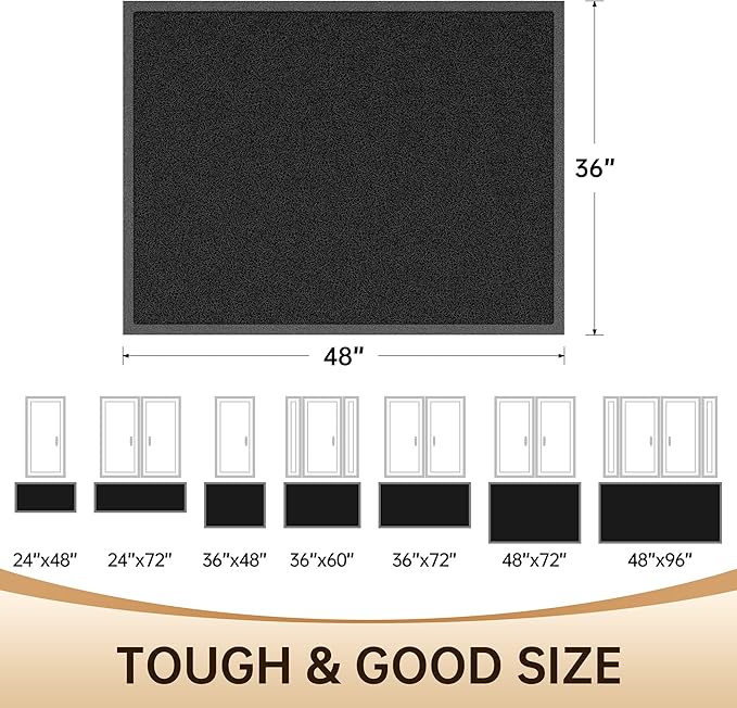 Amyracel Front Door Mat Indoor Outdoor Entrance, Stain and Fade Resistant - Image 2