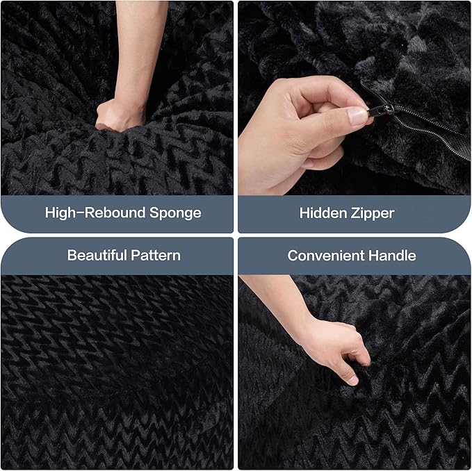 Hobestluk 6ft Bean Bag Chairs for Adults Large Beanbag Chair - Image 4