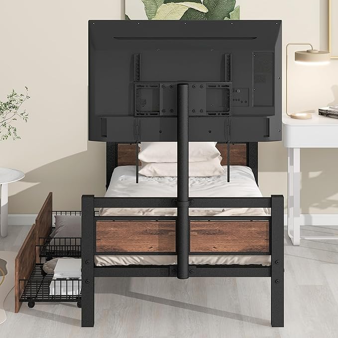 Twin Size Metal Platform Bed - Image 3