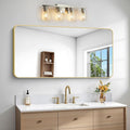 Gold Bathroom Mirror, 24x48 inch Wall Mirror by BONEWEI