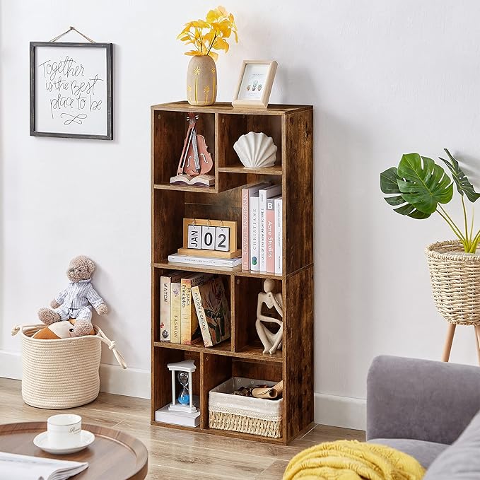 VECELO 42 Inch High Bookcase, 4-Tier Modern Storage Cabinet - Image 8