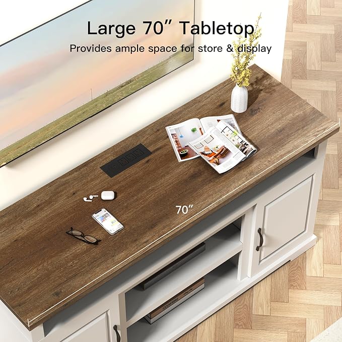 Marsail Modern Farmhouse TV Stand, Entertainment Center - Image 7