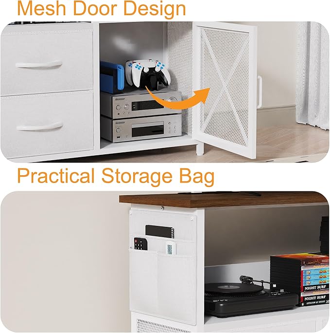 Dresser for Bedroom with LED Lights, TV Stand with Charging Station for 50 inch - Image 8