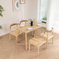 DELAVIN 4pcs Solid Wood Dining Chairs, Kitchen Chairs by DELAVIN