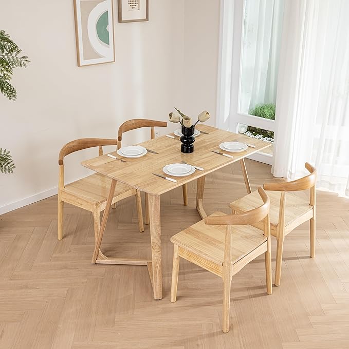 DELAVIN 4pcs Solid Wood Dining Chairs, Kitchen Chairs by DELAVIN
