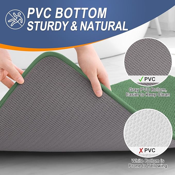 OLANLY Thick Memory Foam Bath Mat Rug 24x16, Extra Soft Absorbent Bathroom Rug - Image 4