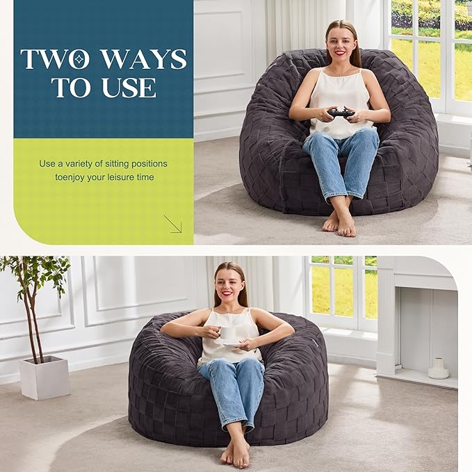 Hobestluk Bean Bag Chairs Beanbag Chair - Image 3