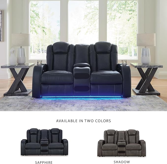 Signature Design by Ashley Fyne-Dyme Contemporary Power Reclining Loveseat - Image 6