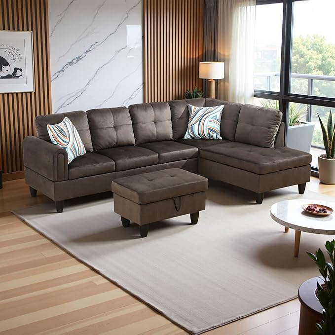 97" Oversized Sectional Couch, L Shaped Couch by LynginsCreativeLife