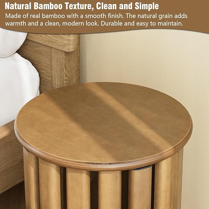 Stackable Stools Set of 4, 4‑in‑1 Bamboo Nesting Stools & End Tables - Image 8