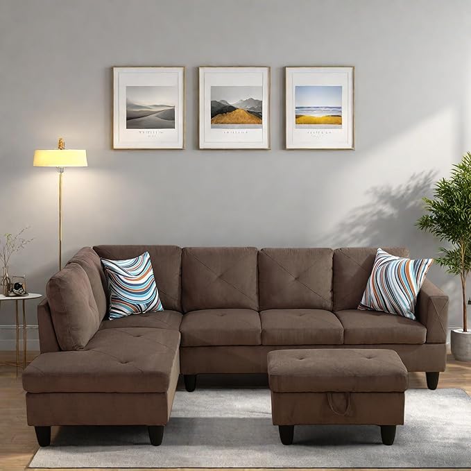 L Shaped Sectional Couches, Modern Modular Sectional Sofa by FONTOI