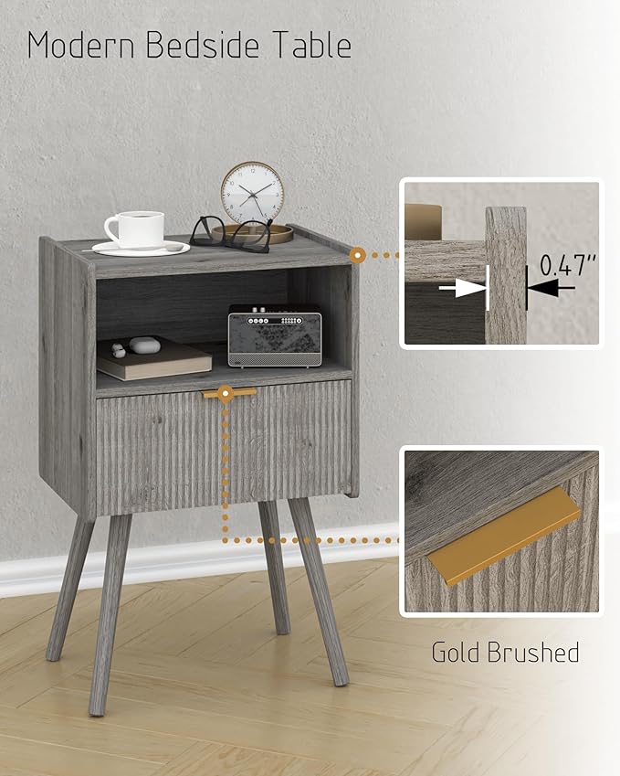 Nightstand, Modern Bedside Table - Image 6